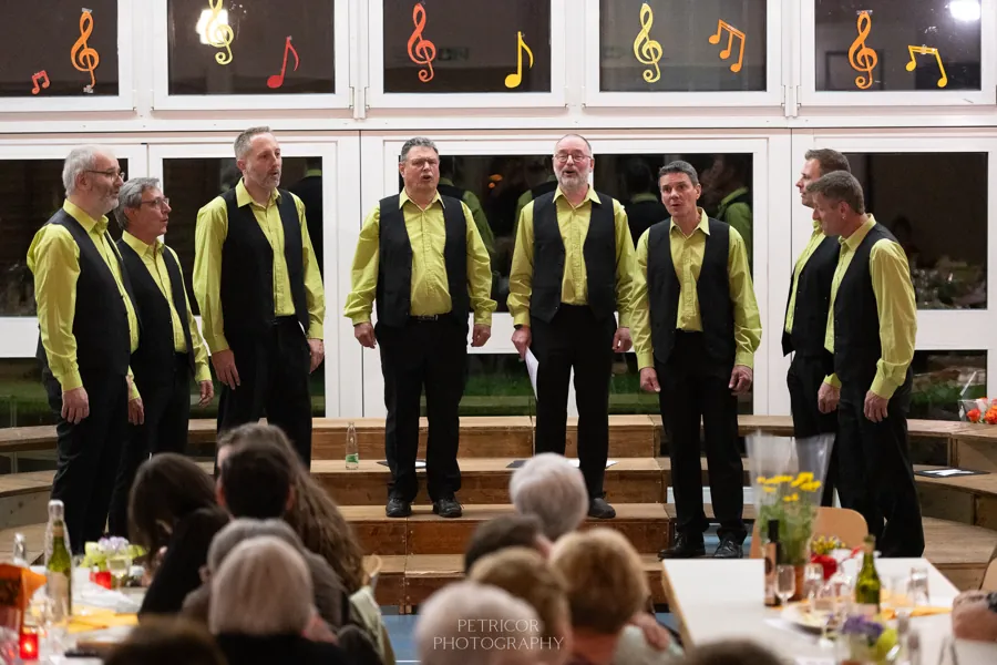 En concert, debout sur une estrade devant le public
